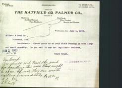 Letterhead - The Hatfield & Palmer Co.