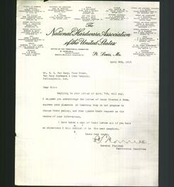 Letterhead - The National Hardware Association of the United States