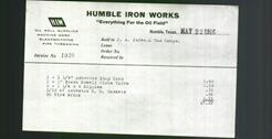 Letterhead - Humble Iron Works