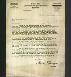 Letterhead - Vacant Lots Cultivation and Home Decoration Committee