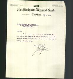 Letterhead - The Merchants National Bank