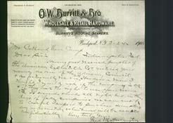 Letterhead - O.W. Burritt & Bro.