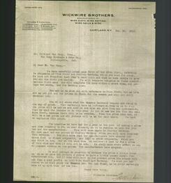 Letterhead - Wickwire Brothers