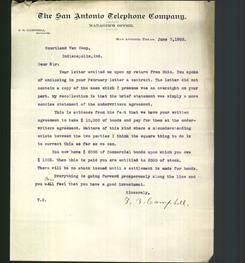 Letterhead - The San Antonio Telephone Company