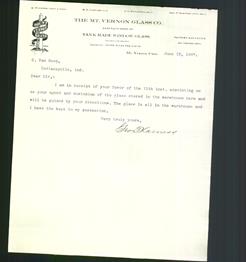 Letterhead - The Mt. Vernon Glass Co.