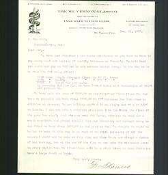 Letterhead - The Mt. Vernon Glass Co.