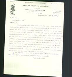 Letterhead - The Mt. Vernon Glass Co.