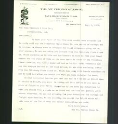 Letterhead - The Mt. Vernon Glass Co.
