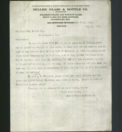 Letterhead - Miller Glass & Bottle Co.