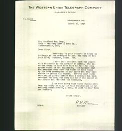 Letterhead - The Western Union Telegraph Company