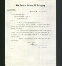 Letterhead - The Central Cotton Oil Company