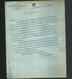 Letterhead - American Steel & Wire Co.