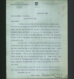 Letterhead - American Steel & Wire Co.