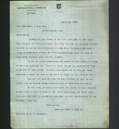 Letterhead - American Steel & Wire Co.