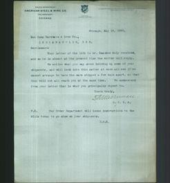 Letterhead - American Steel & Wire Co.