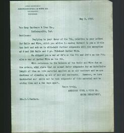 Letterhead - American Steel & Wire Co.