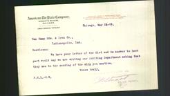 Letterhead - American Tin Plate Company