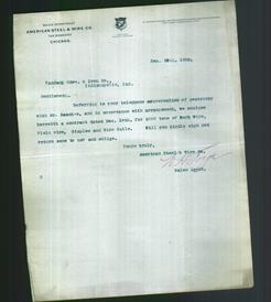 Letterhead - American Steel & Wire Co.