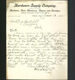 Letterhead - Hardware Supply Company