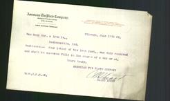 Letterhead - American Tin Plate Company