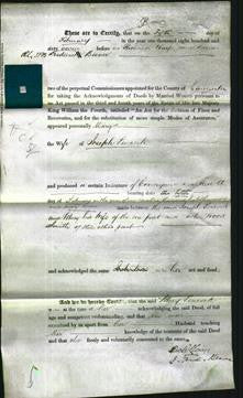 Deed by Married Women - Mary Peacock-Original Ancestry