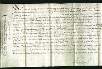 Deed by Married Women - Sarah Clark-Original Ancestry