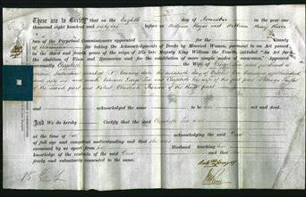 Deed by Married Women - Elizabeth Lea-Original Ancestry