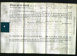 Deed by Married Women - Susannah Thompson, Jane Hamnett and Harriet Tyson-Original Ancestry
