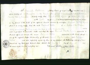 Notarial Certificate - Samuel Fowler Lyman and Samuel Wells-Original Ancestry