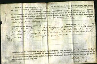Deed by Married Women - Sarah Moore Halsey-Original Ancestry