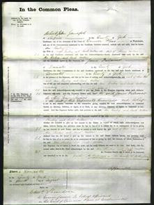 Court of Common Pleas - Ann Thackrey, Sarah Mellars-Original Ancestry