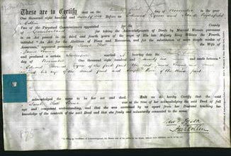 Deed by Married Women - Sarah Scott Lomas-Original Ancestry