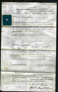 Deed by Married Women - Jane Margaret Lomax-Original Ancestry