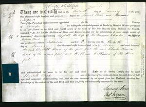 Deed by Married Women - Elizabeth Wood-Original Ancestry
