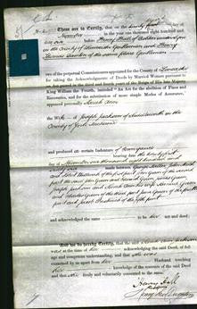 Deed by Married Women - Sarah Ann Jackson-Original Ancestry