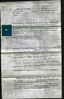 Deed by Married Women - Sarah Ratcliffe-Original Ancestry