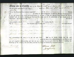 Deed by Married Women - Rebecca Gainsford Soames-Original Ancestry