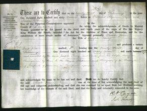 Deed by Married Women - Sarah Jane Piercy-Original Ancestry