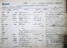 Adams Express Company Ledger 1