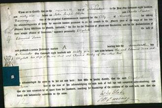 Deed by Married Women - Elizabeth Tann-Original Ancestry