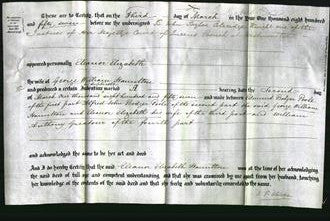 Deed by Married Women - Eleanor Elizabeth Hamilton-Original Ancestry