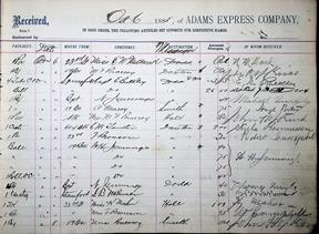 Adams Express Company Ledger 3
