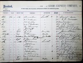 Adams Express Company Ledger 5