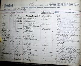 Adams Express Company Ledger 7