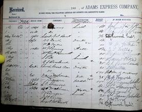 Adams Express Company Ledger 9