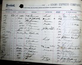 Adams Express Company Ledger 11