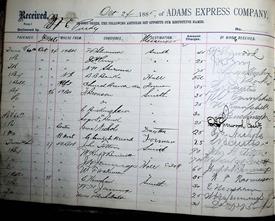 Adams Express Company Ledger 13