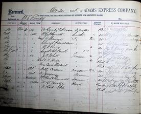 Adams Express Company Ledger 15