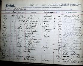 Adams Express Company Ledger 17