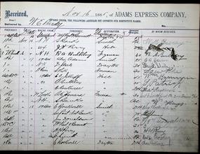 Adams Express Company Ledger 22